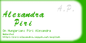 alexandra piri business card